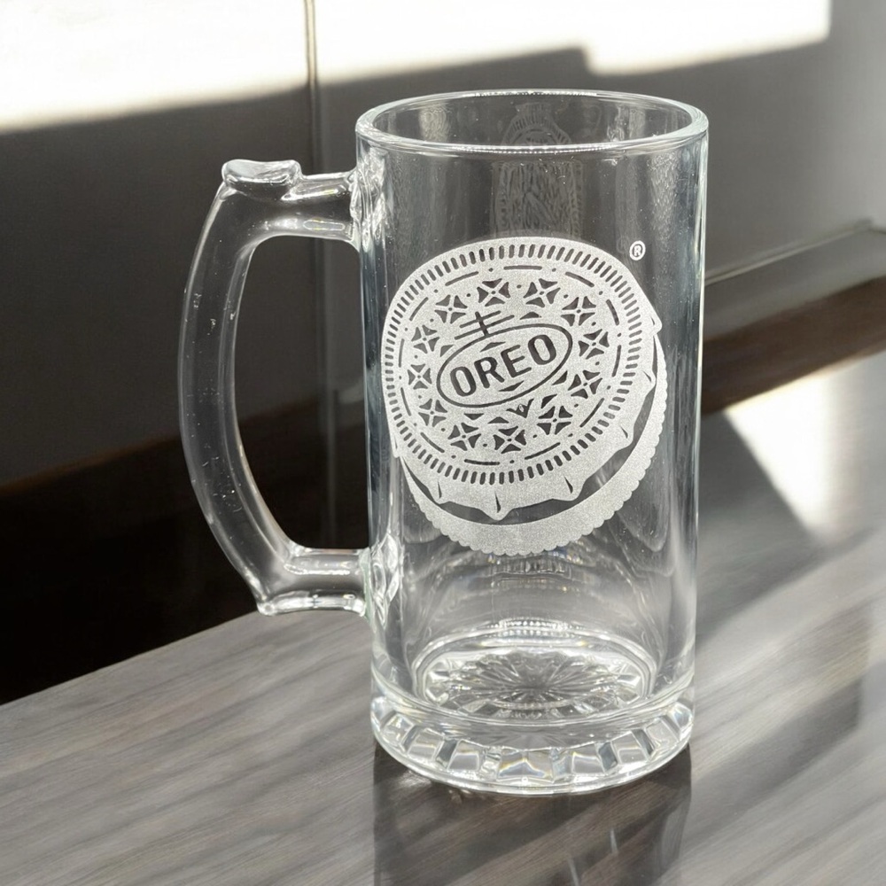 Coca Cola x Oreo 24oz Etched Beer Mug - Super Rare 1/1 - Handmade